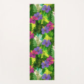 Kauai Jungle Hawaiian Hibiscus and Palms - Fuchsia ヨガマット (正面)