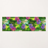 Kauai Jungle Hawaiian Hibiscus and Palms - Fuchsia ヨガマット (正面(横))