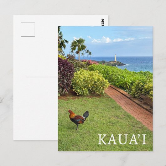 Kauai Ninini Point Lighthouse Hawaii ポストカード (正面/裏面)