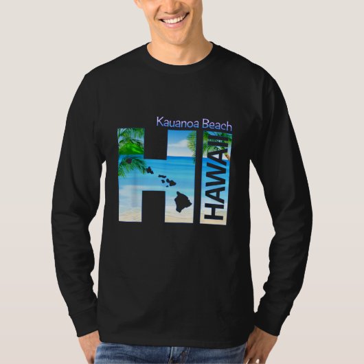 Kauanoa Beach HI Hawaii Aloha State Vacation Tシャツ (正面)