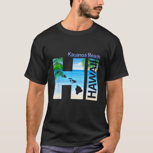 Kauanoa Beach HI Hawaii Aloha State Vacation Tシャツ (正面)