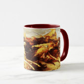 Kaur -シーク教徒の歴史的芸術#5 -あずき色 マグカップ (正面右)