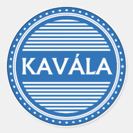 Kavala City Pride Emblem – Greek Identity ラウンドシール