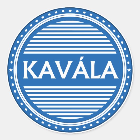 Kavala City Pride Emblem – Greek Identity ラウンドシール (正面)