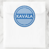 Kavala City Pride Emblem – Greek Identity ラウンドシール (バッグ)