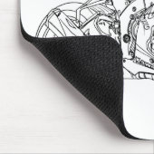 Kaw忍者ZX10R 2017 マウスパッド (コーナー)