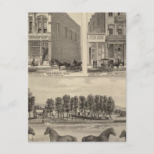 Kaw Valley Farm, Marion, and Topeka, Kansas ポストカード (正面)