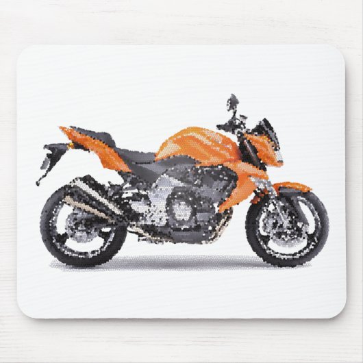 Kaw Z1000 gen2 2007年+ 割れた マウスパッド (正面)