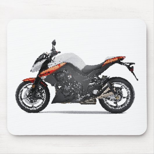 Kaw Z1000 gen3 2009年+ 割れた マウスパッド (正面)