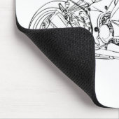 Kaw Z1000sx 2011年 マウスパッド (コーナー)