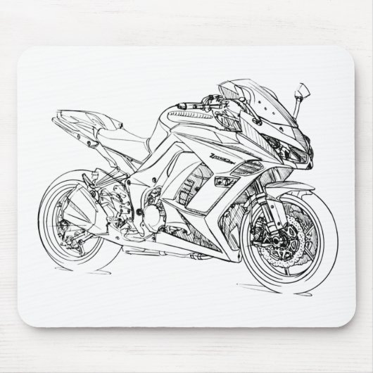 Kaw Z1000sx 2011年 マウスパッド (正面)