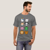 KAWA ANMALS ファミリー Tシャツ (正面フル)