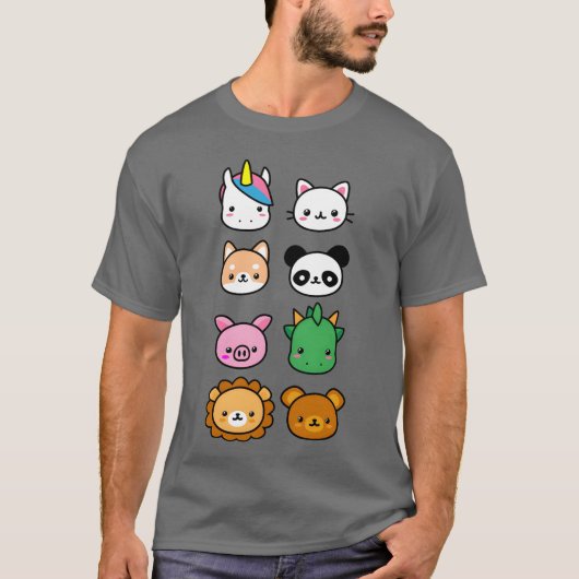 KAWA ANMALS ファミリー Tシャツ (正面)
