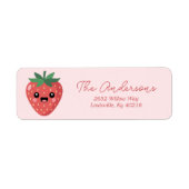 Kawai Strawberry Return Address ラベル (正面)