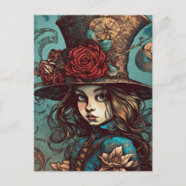 KawaiiファッションのAlice in a top hat ポストカード