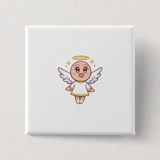 kawaii  angel 缶バッジ (正面)