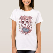 kawaii animal sticker tシャツ (正面)