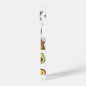 Kawaii Animals & Food Stickers – Cute Cartoon Stic iPhoneケース (左側面)