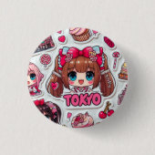Kawaii Anime Art Japanese Pop Culture 缶バッジ (正面)