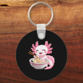 Kawaii Anime Axolotl Ramen  キーホルダー (正面)