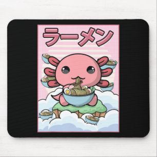 Kawaii Anime Axolotl Ramen Noodle Women Men Boys G マウスパッド