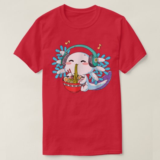 Kawaii Anime Axolotl Ramen Noodle Women Men Boys G Tシャツ (デザイン正面)