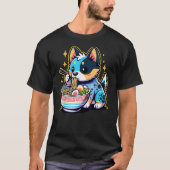 Kawaii Anime Blue Heeler Dog Ramen Tシャツ (正面)