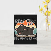 Kawaii Anime Cat Nap 67 Quote 6 7 Meme Graphic Tee カード (黄色い花)