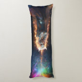 Kawaii Anime Catgirl Rainbow Sparkle ボディピロー (裏面 (縦))