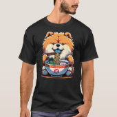 Kawaii Anime Chow Chow Dog Ramen Tシャツ (正面)