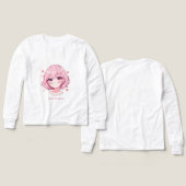 Kawaii Anime Girl Valentine Sweatshirt (デザイン 正面＆背面)