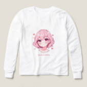 Kawaii Anime Girl Valentine Sweatshirt (デザイン正面)