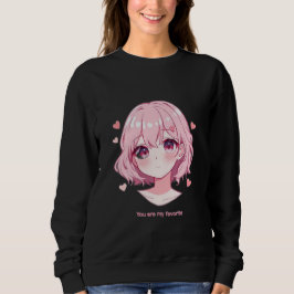 Kawaii Anime Girl Valentine Sweatshirt スウェットシャツ