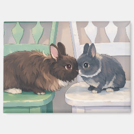Kawaii Anime Two Bunnies  Cute Magnet マグネット