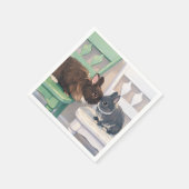 Kawaii Anime Two Bunnies Napkins (50) スタンダードカクテルナプキン (角)