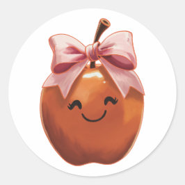 Kawaii apple gift ラウンドシール