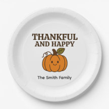 Kawaii Autumn Pumpkin Thankful Happy Thanksgiving