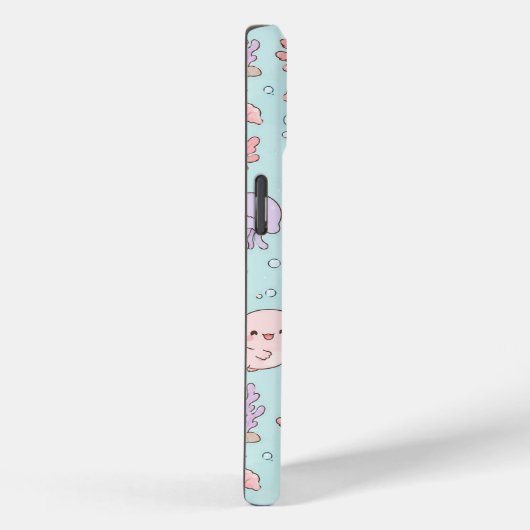 Kawaii Axolotl Ocean Pattern Phone Case Case-Mate iPhoneケース (裏面 / 右)