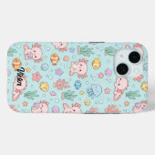 Kawaii Axolotl Ocean Pattern Phone Case Case-Mate iPhoneケース (裏面 (横))