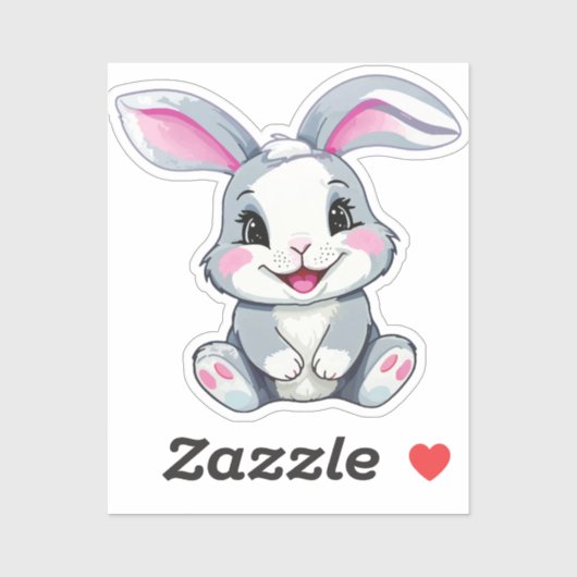 Kawaii Baby Bunny Sticker シール (シート)