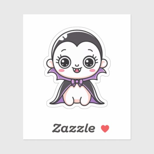 Kawaii Baby Vampire Halloween Sticker シール (シート)