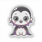 Kawaii Baby Vampire Halloween Sticker シール (正面)