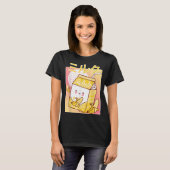 Kawaii Banana Milk Cartoon Art Tシャツ (正面フル)