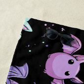 Kawaii Bats – Cute Gothic Pattern ビーチタオル (インサイチュ)