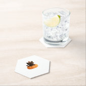 Kawaii Black Cat in Pumpkin Cute Felt Halloween D ペーパーコースター (インサイチュ)