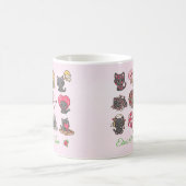 Kawaii Black Cat Valentine Mug – Purrfect Love コーヒーマグカップ (中央)