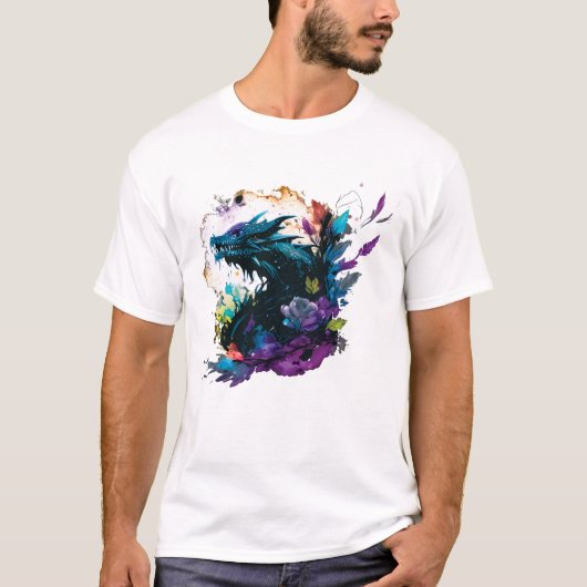 Kawaii Black Dragon Tシャツ (正面)
