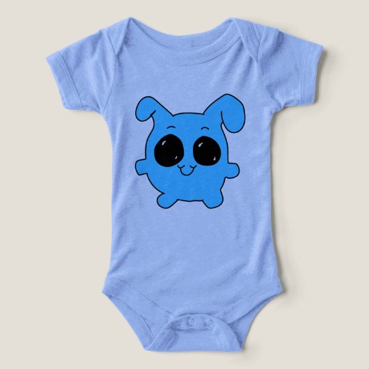 Kawaii Blue Bunny T-Shirt (デザイン正面)