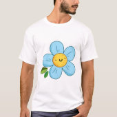 Kawaii Blue Flower Tシャツ (正面)