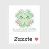 Kawaii Blushing Four Leaf Clover Lucky Charm シール (シート)